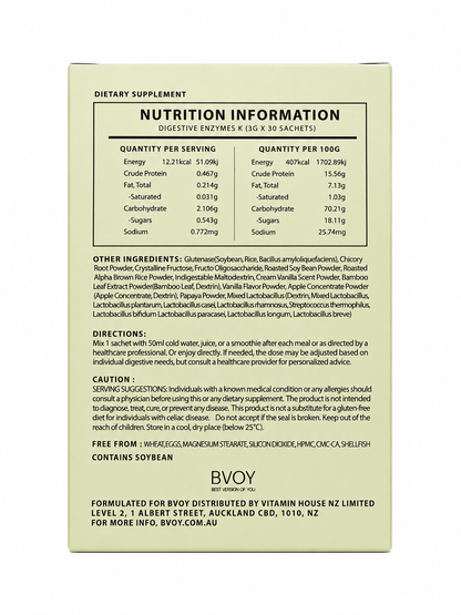 BVOY Digestive Enzyme K+ 3g x 30 Sachets