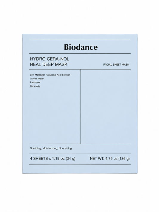 [Biodance] HYDRO CERA-NOL REAL DEEP MASK Blue - 4 Sheets x 35g