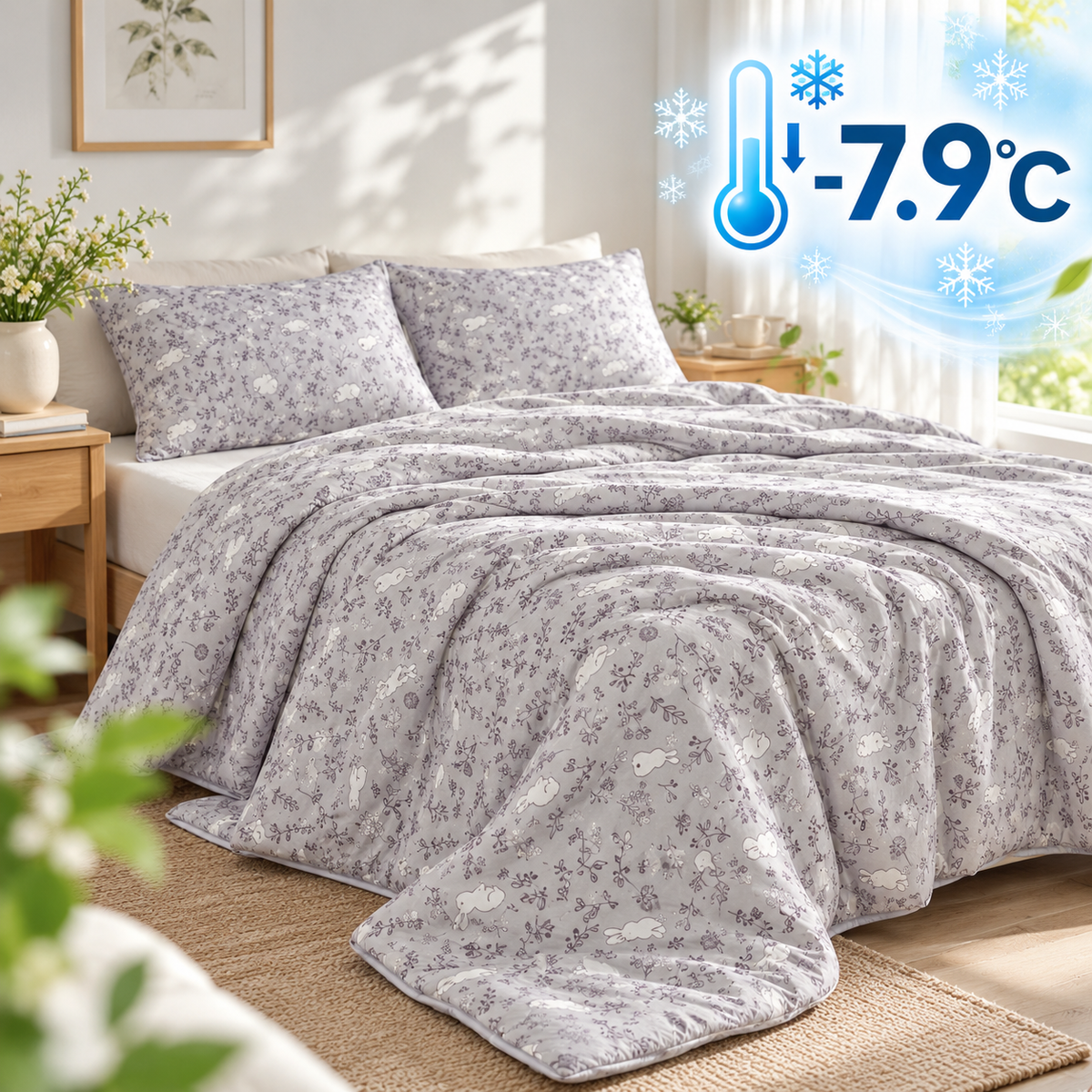 Korean Ice Cool Blanket – Bunny Garden (-7.9°C)