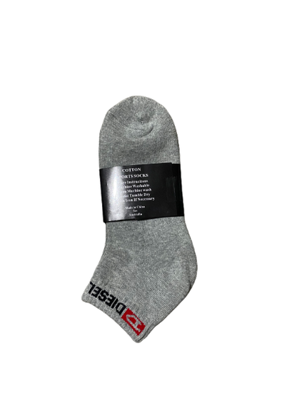 3 PAIRS Men Diesel Premium Cotton Ankle Sport Cushion Socks size 6-11