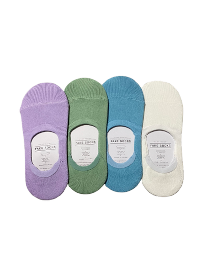 3 Pairs Colorful No-Show Invisible Socks Double Non-Slip Grip for Ladies 2-8