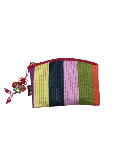 Korean traditional pattern quilted coin or credit card purse wallet Kpop