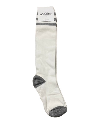 Women Striped Top Cotton Knee High Socks Made in Korea
