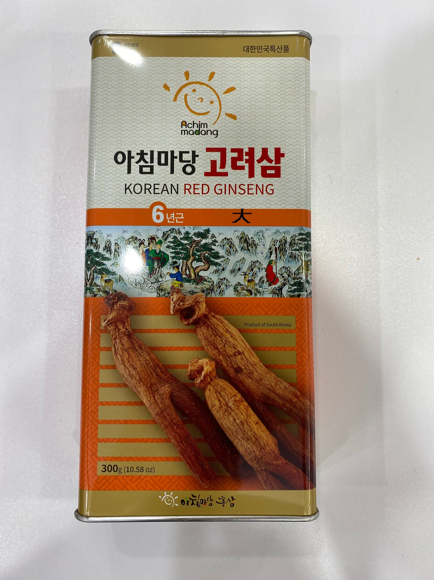 Achimmadang 6 year old Red ginseng can 300g Big Size (15~20 root)
