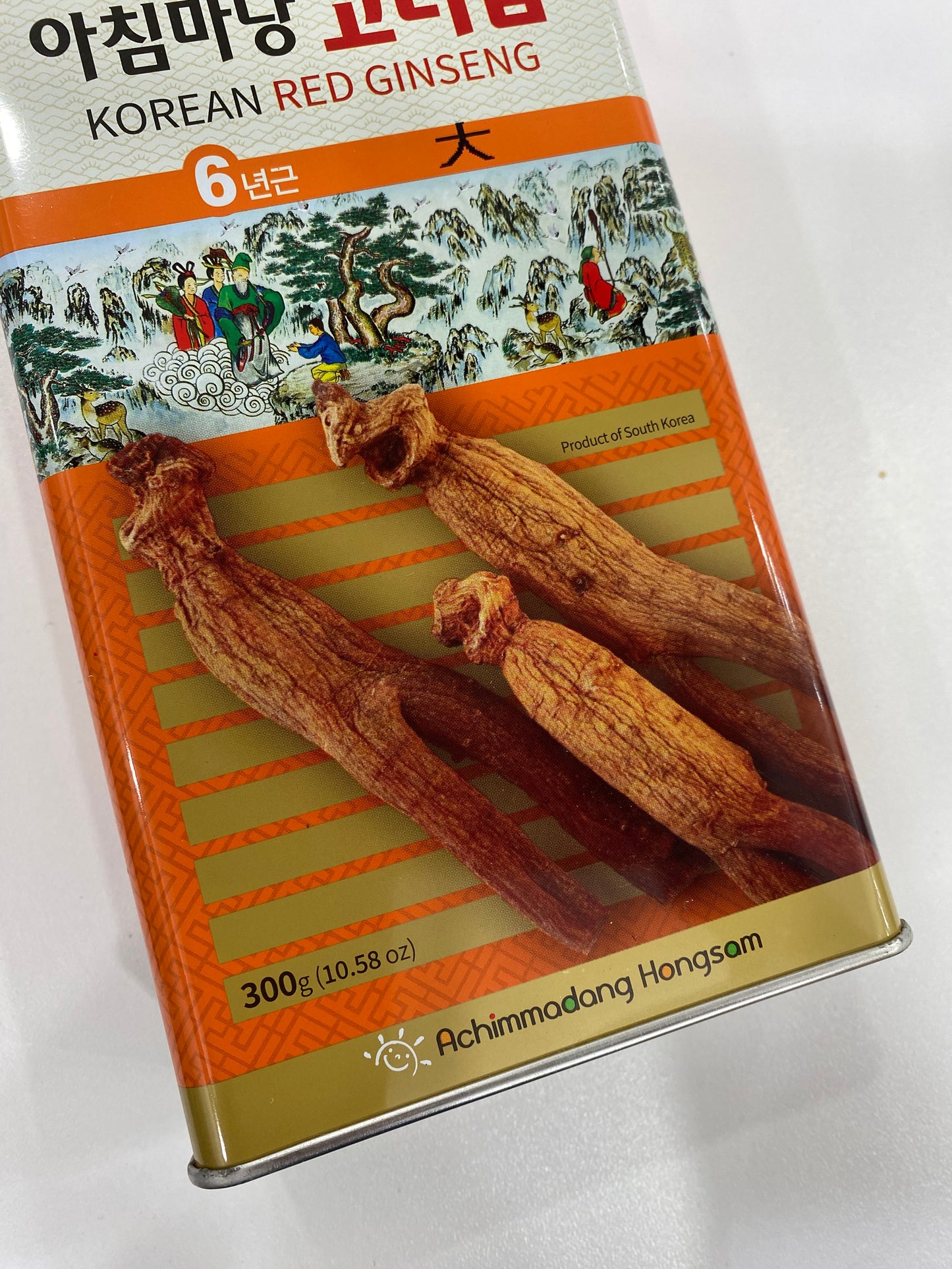 Achimmadang 6 year old Red ginseng can 300g Big Size (15~20 root)