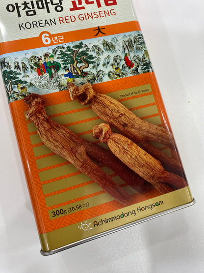 Achimmadang 6 year old Red ginseng can 300g Big Size (15~20 root)
