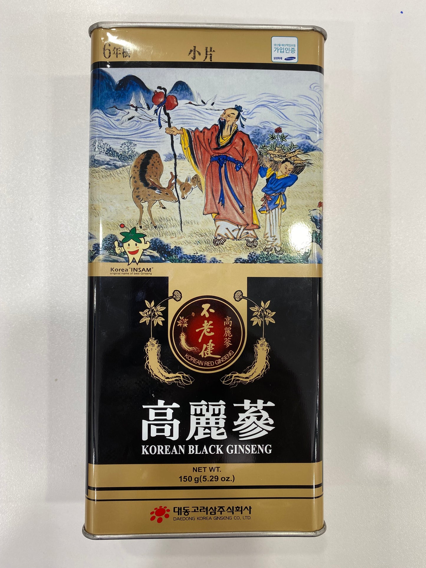 DAEDONG 6 year old Black ginseng can 150g small size (16~25 roots)