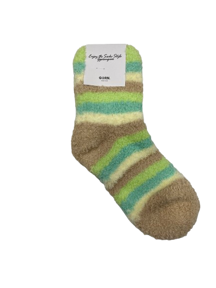 [Kozy House] Cozy Patel Fuzzy Sleeping Korean Bed Socks Size 2-8