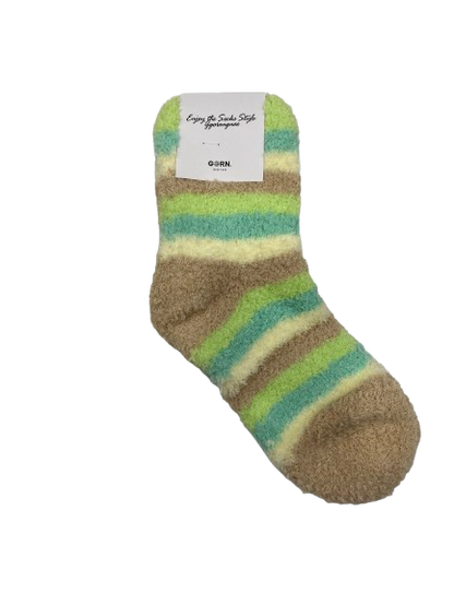 [Kozy House] Cozy Patel Fuzzy Sleeping Korean Bed Socks Size 2-8