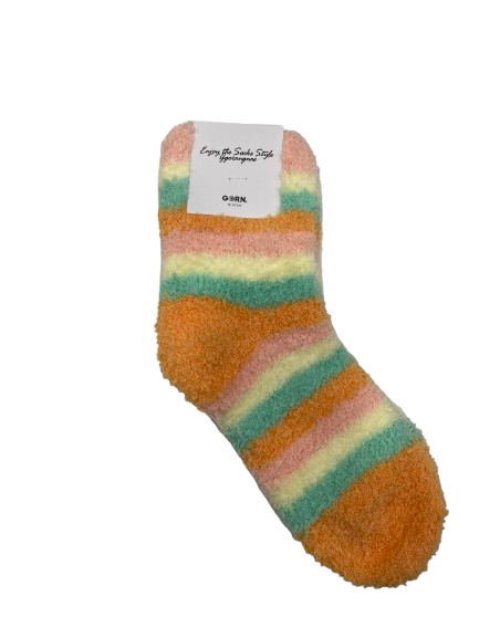 [Kozy House] Cozy Patel Fuzzy Sleeping Korean Bed Socks Size 2-8