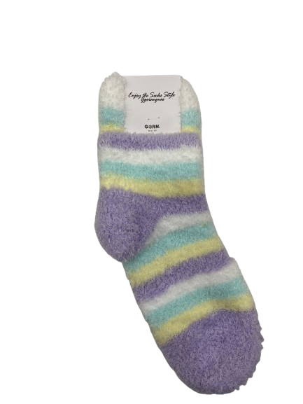 [Kozy House] Cozy Patel Fuzzy Sleeping Korean Bed Socks Size 2-8