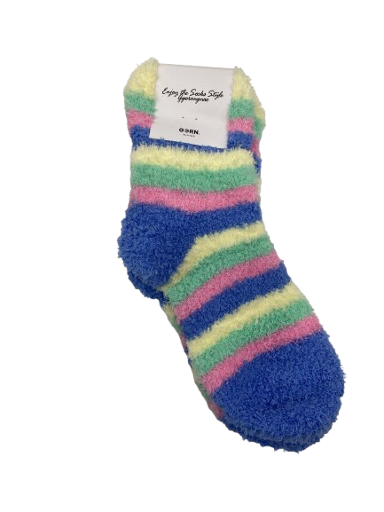 [Kozy House] Cozy Patel Fuzzy Sleeping Korean Bed Socks Size 2-8
