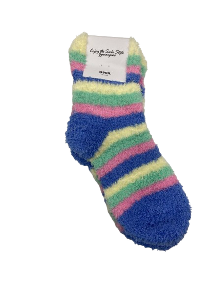 [Kozy House] Cozy Patel Fuzzy Sleeping Korean Bed Socks Size 2-8