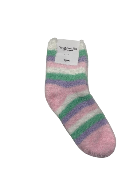 [Kozy House] Cozy Patel Fuzzy Sleeping Korean Bed Socks Size 2-8