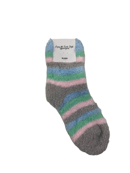 [Kozy House] Cozy Patel Fuzzy Sleeping Korean Bed Socks Size 2-8