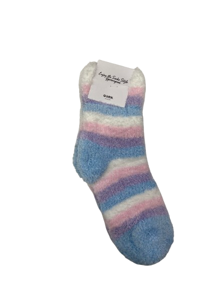 [Kozy House] Cozy Patel Fuzzy Sleeping Korean Bed Socks Size 2-8