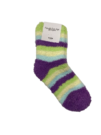 [Kozy House] Cozy Patel Fuzzy Sleeping Korean Bed Socks Size 2-8