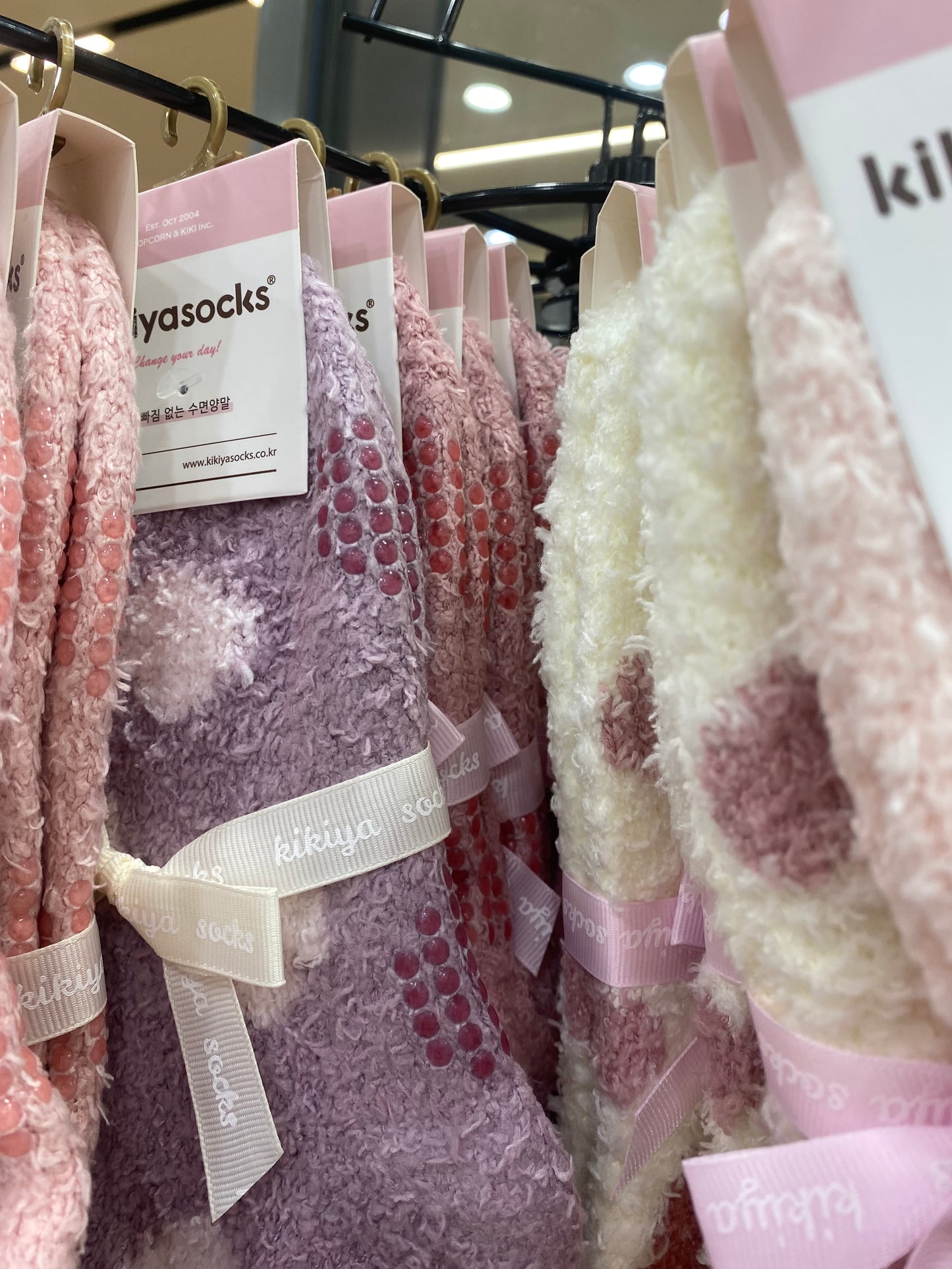[Kozy House] Anti-Slip Pastel Fleece Sleeping Socks for Women