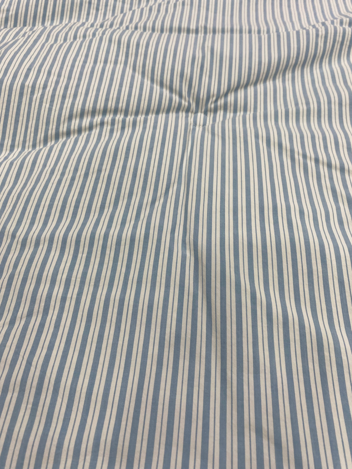 [Kozy House] Korean 60s Bio-Washed Cotton Comforter – Blue Stripe | Queen