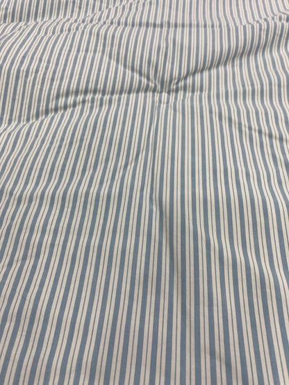 [Kozy House] Korean 60s Bio-Washed Cotton Comforter – Blue Stripe | Queen