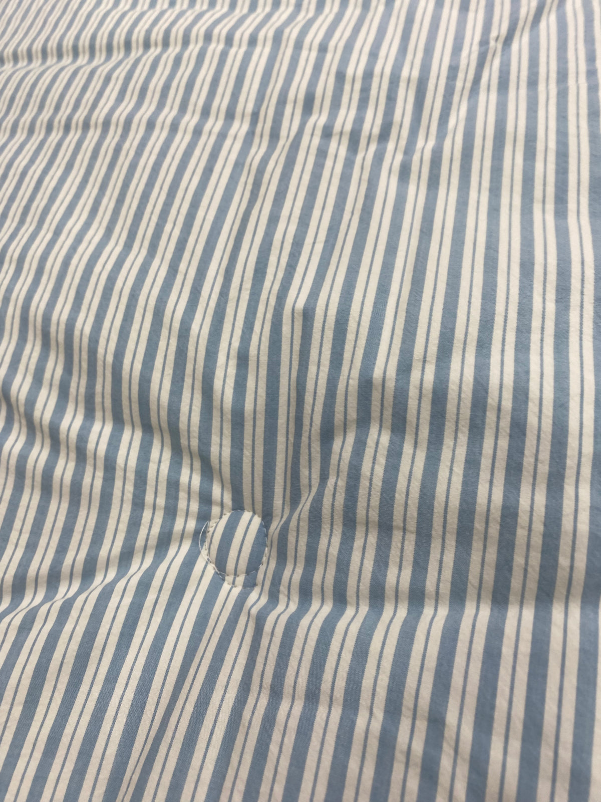 [Kozy House] Korean 60s Bio-Washed Cotton Comforter – Blue Stripe | Queen