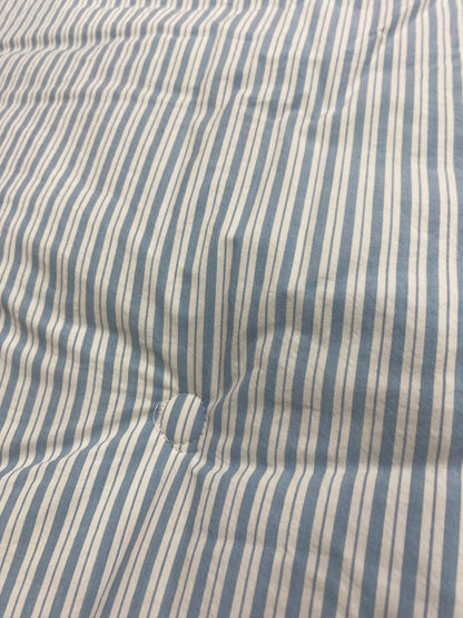 [Kozy House] Korean 60s Bio-Washed Cotton Comforter – Blue Stripe | Queen
