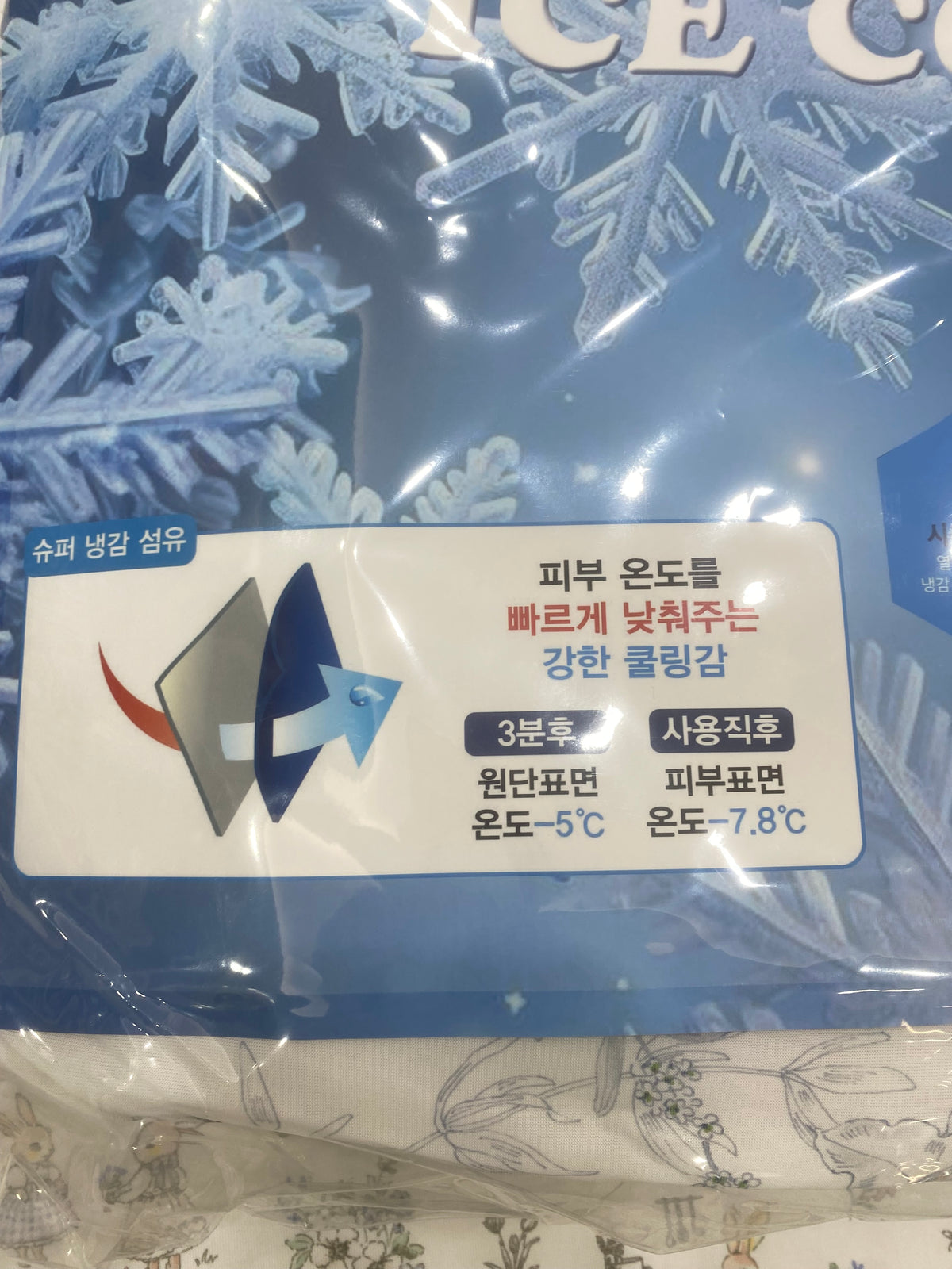 Korean Floral Ice Cooling Summer Blanket – -7.8°C Cool Touch