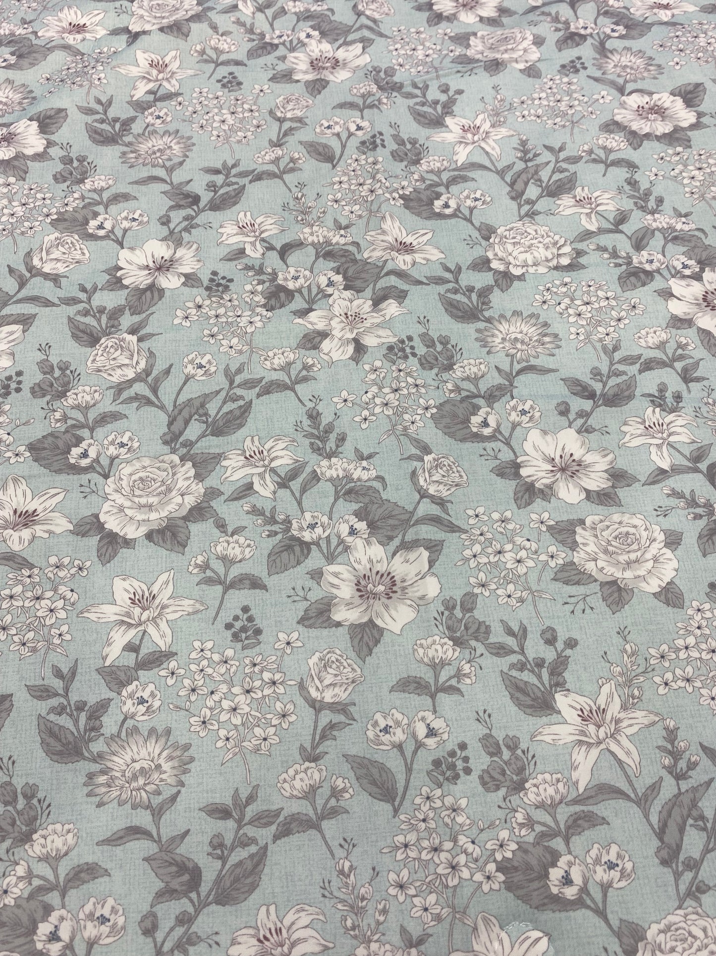 [Kozy House] Korean Ice Cool Summer Blanket -7.9ºC - Mint Floral Pattern Q/K