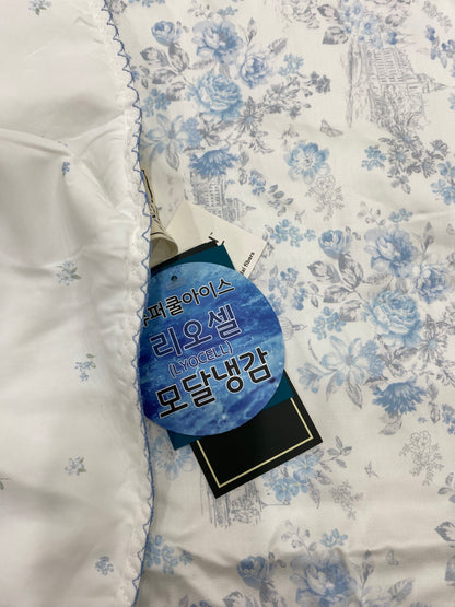 Korean TENCEL Lyocell Modal Cooling Summer Blanket – Ginger Botanical Fabric