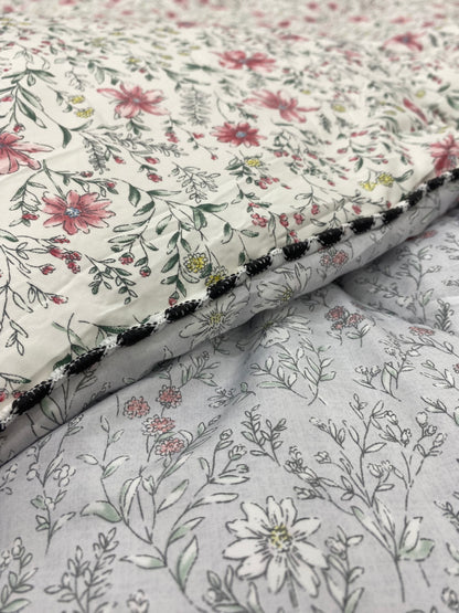 Korean MicroModal Floral Comforter – All Season Q/K 220 × 240cm