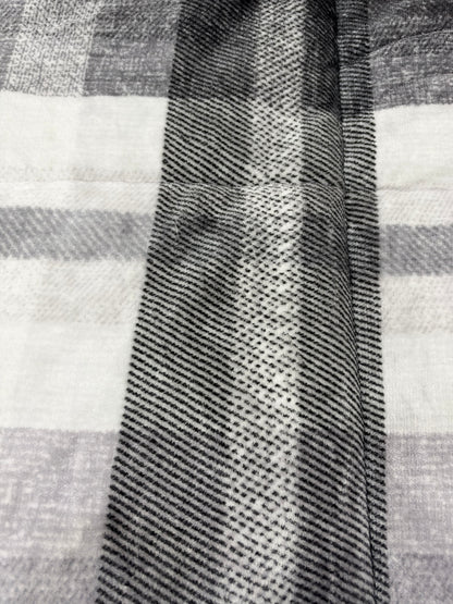 Korean Microfibre Winter Comforter – Grey Check | Single Size