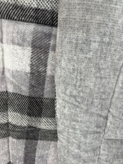 Korean Microfibre Winter Comforter – Grey Check | Single Size