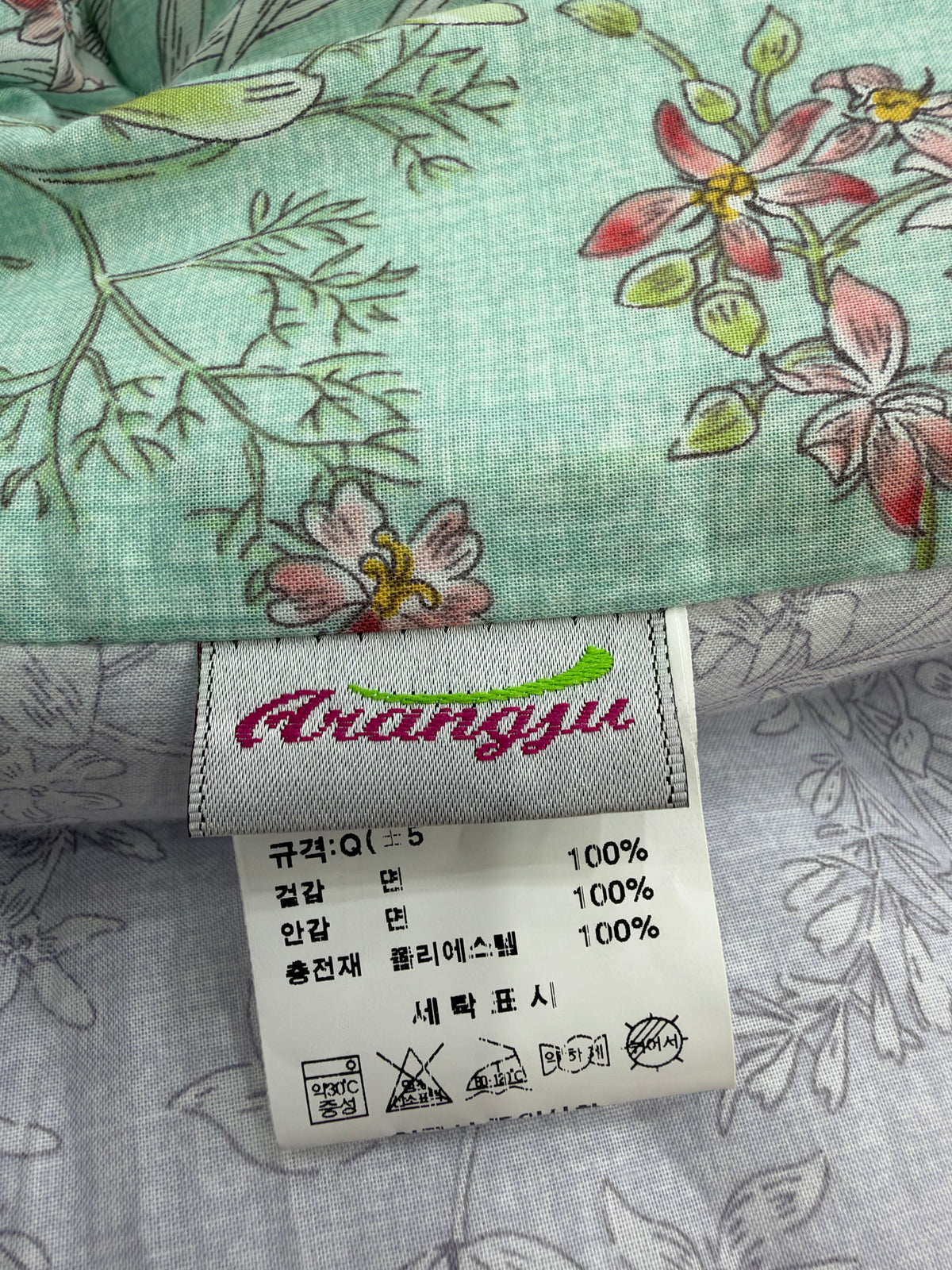 Arangju Korean Cotton Floral Comforter – Peach Coral