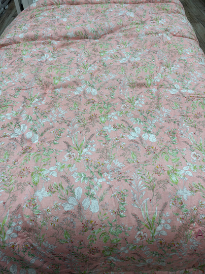 Arangju Korean Cotton Floral Comforter – Peach Coral
