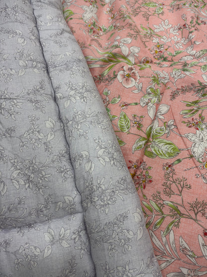 Arangju Korean Cotton Floral Comforter – Peach Coral
