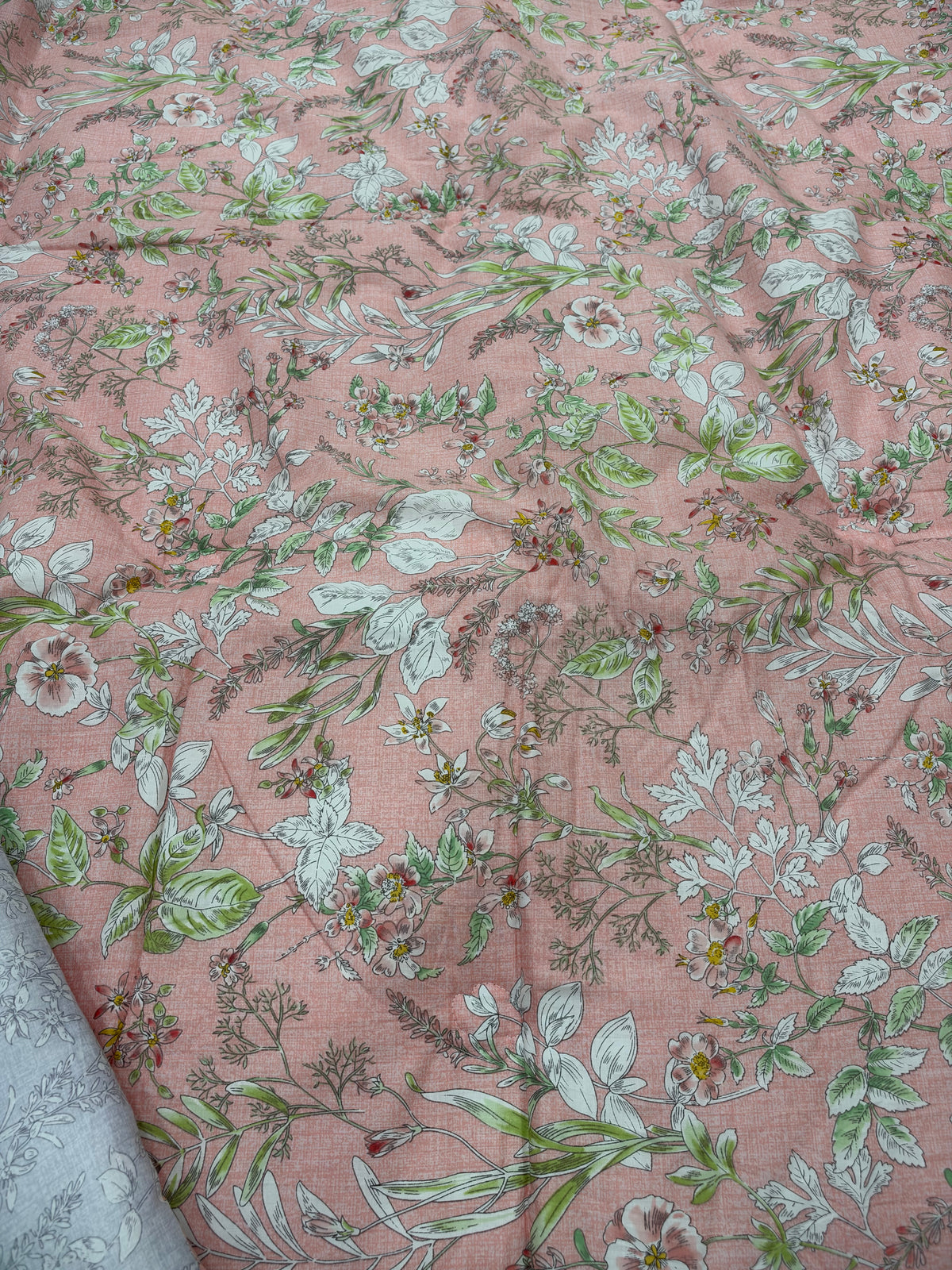 Arangju Korean Cotton Floral Comforter – Peach Coral