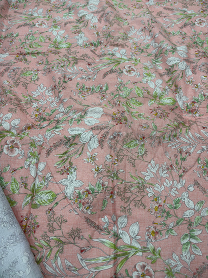 Arangju Korean Cotton Floral Comforter – Peach Coral