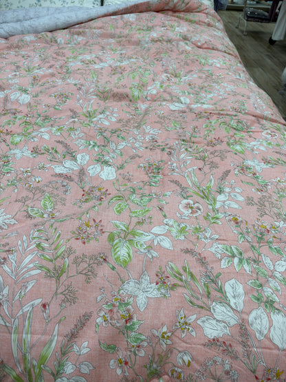 Arangju Korean Cotton Floral Comforter – Peach Coral