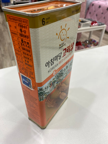 Achimmadang 6 year old Red ginseng can 300g Very big size (8~10 root)